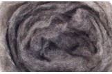 Austrian Tirol mountain carded wool, naturally grey, code KN17, 100 g