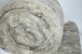 Carded wool for dry felting, natural light grey, 100 g