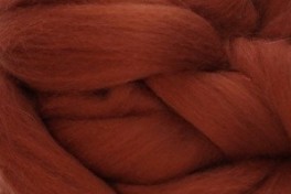 Wool top 26-28 µm, terra, code S8, 100 g