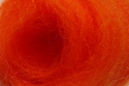 Australian Merino tops 18 µm, pumpkin, code AMS2026, 100 g